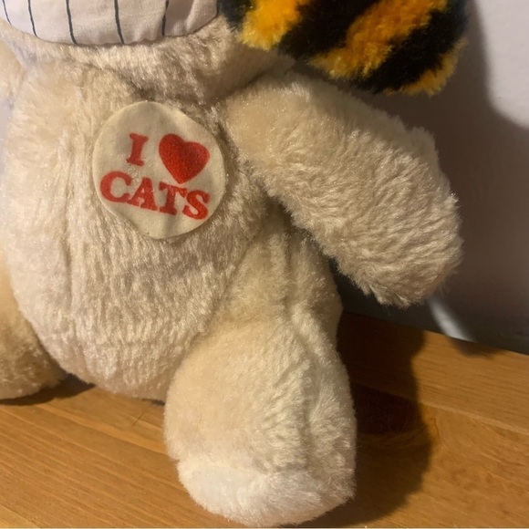 Vintage Acme Novelty Plush Dog with Garfield Cat Tail I LOVE CATS 11 - Picture 7 of 13